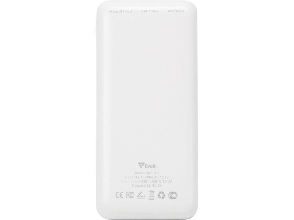Внешний аккумулятор Evolt Mini-10, 10000 mAh, белый - фото 5 - id-p94671179