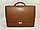 Мужской портфель из кожи "BOND NON". Высота 29 см, ширина 38 см, глубина 12 см., фото 4