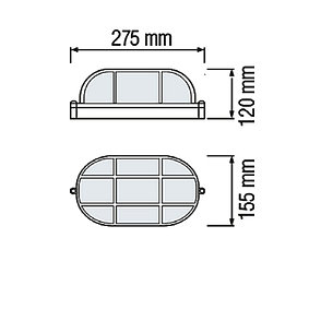 Светильник настенно-потолочный влагозащищенный KAÇKAR 100W БЕЛЫЙ E27 IP54 220-240V, фото 2