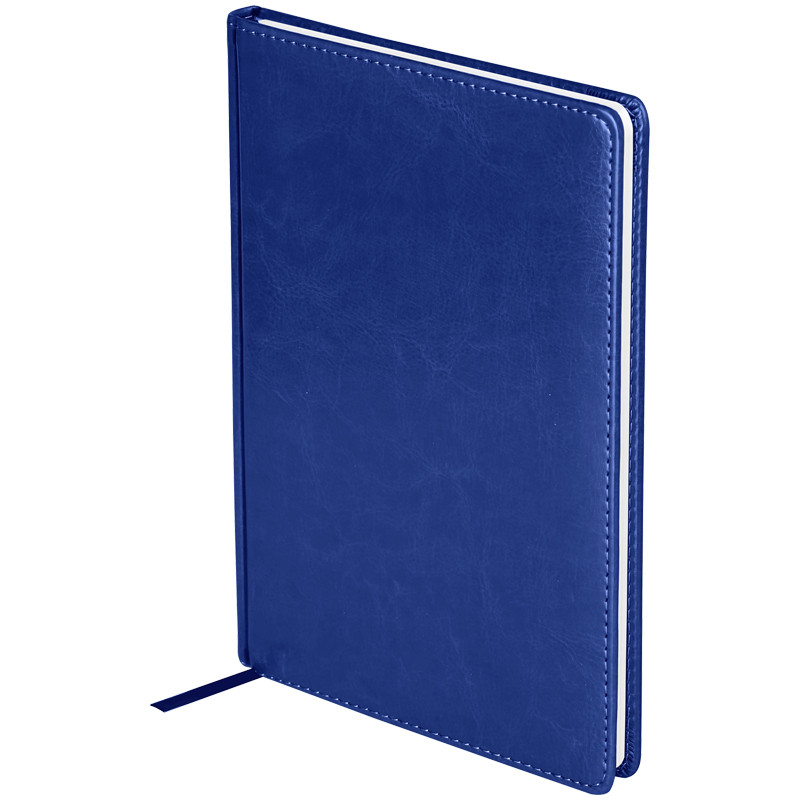 Ежедневник датированный 2022г., А4, 176л., кожзам, OfficeSpace "Nebraska", синий