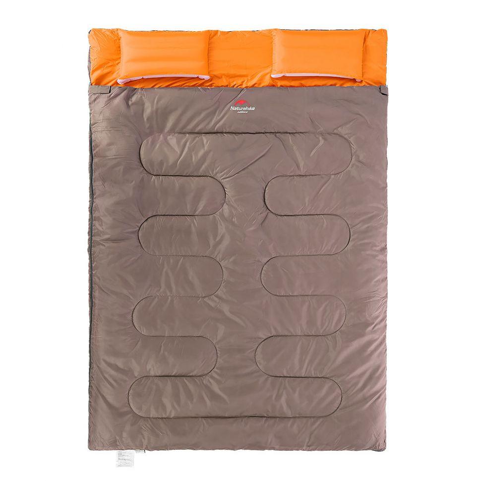 Спальник двухместный Naturehike с подушкой SD15M030-J коричневый