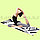 Коврик для йоги и фитнеса (йогамат) текстурный 3 мм белый с черным геометрическим узором, фото 5