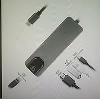 Мультифункциональный адаптер USB Type-C Adapter (HDMI 4K,USB C, USB 3.0, Gigabit Rj45 Lan)