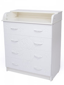 Комод детский Tomix Teddy 80/4 МДФ белый