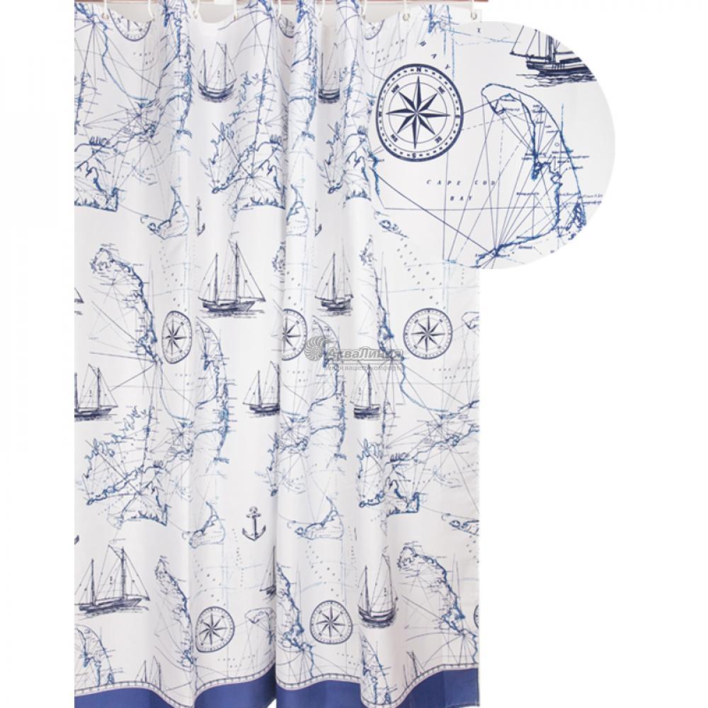 Штора для ванной 029-01 (морская) (Аквалиния, Россия), фото 1