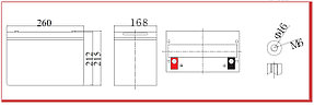 Карбоновый аккумулятор WBR GPC12-80K (12В, 80Ач), фото 2