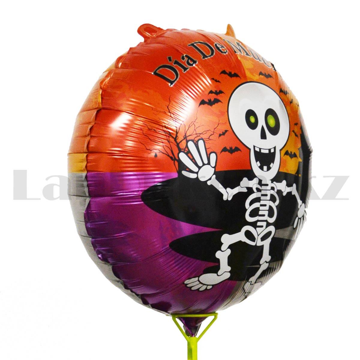 Воздушный шар со скелетом Dia De Muertos на Хэллоуин диаметр 45 см - фото 2 - id-p94697318