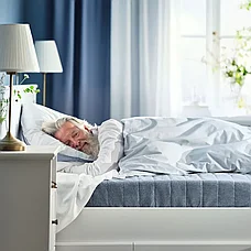 Матрас пружинный ВАДСО жесткий, голубой 90х200 см. ИКЕА, IKEA, фото 2