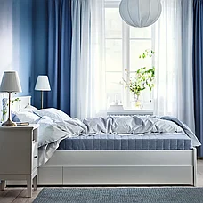Матрас пружинный ВАДСО  жесткий, голубой 90х200 см. ИКЕА, IKEA, фото 3