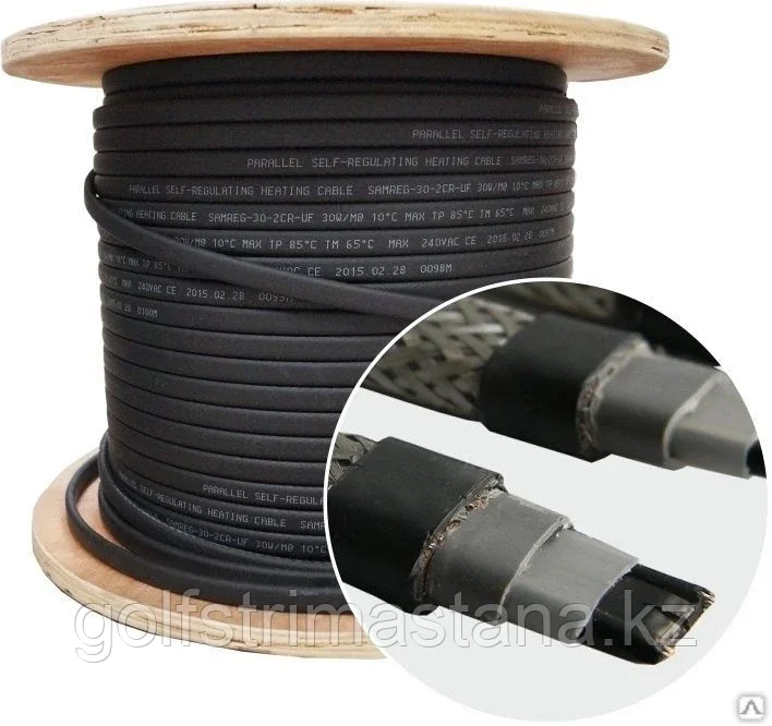 SRL 40-2CR, Саморегулирующийся нагревательный, греющий кабель (в оплетке), 40 Вт.