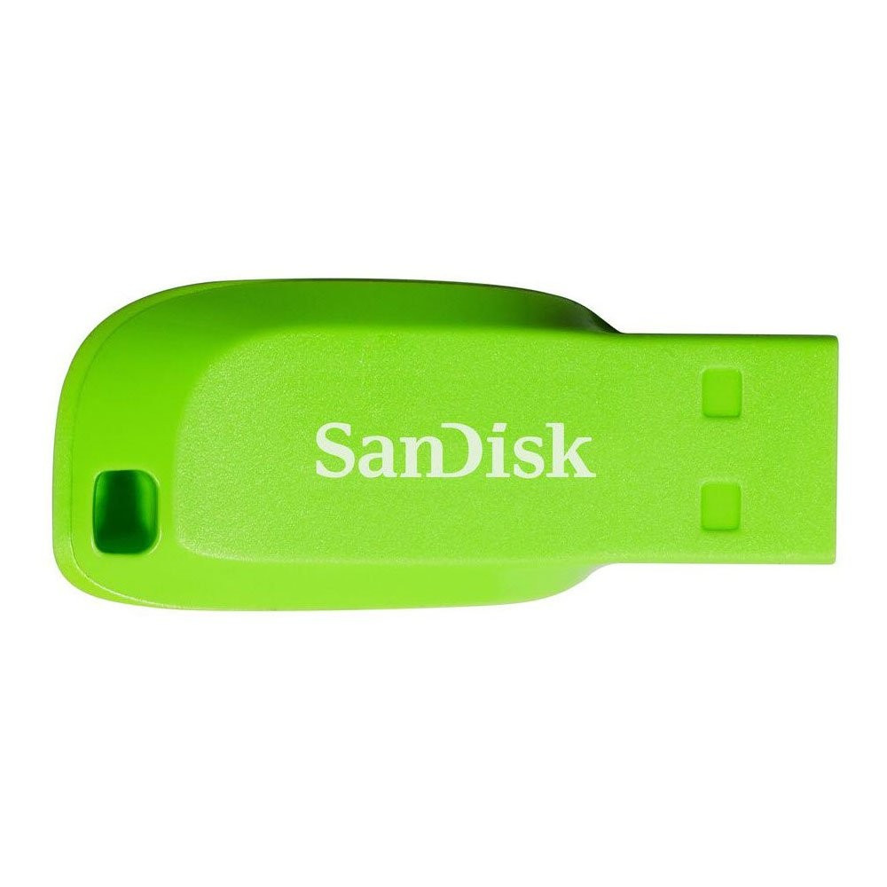 Флешка SanDisk Cruzer Blade 32GB Electric Green; EAN: 619659146948 - фото 1 - id-p94642445