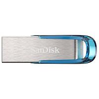 Флешка SanDisk Ultra Flair USB 3.0 128GB - NEW Tropical Blue Color; EAN: 619659163082