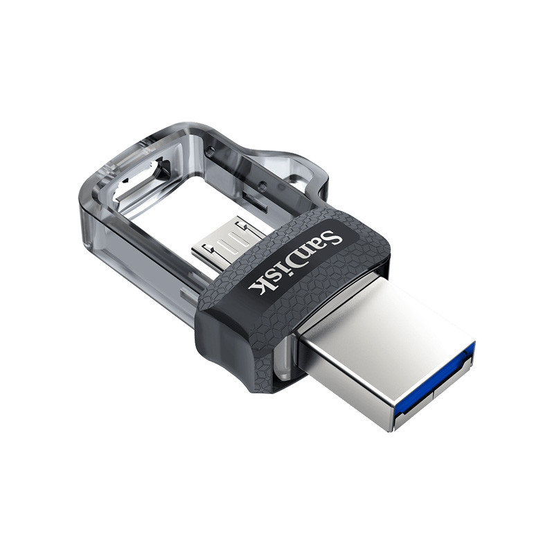 Флешка SanDisk Ultra Dual Drive m3.0 128GB Grey & Silver; EAN: 619659149697 - фото 1 - id-p94642474