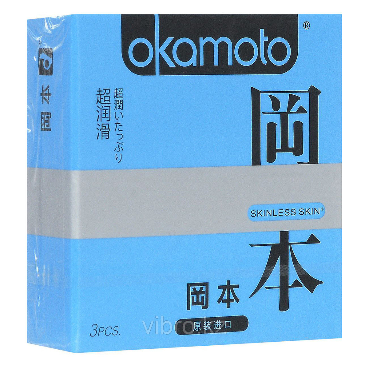 Презервативы Okamoto "Skinless Skin" с обильной смазкой, 3 шт