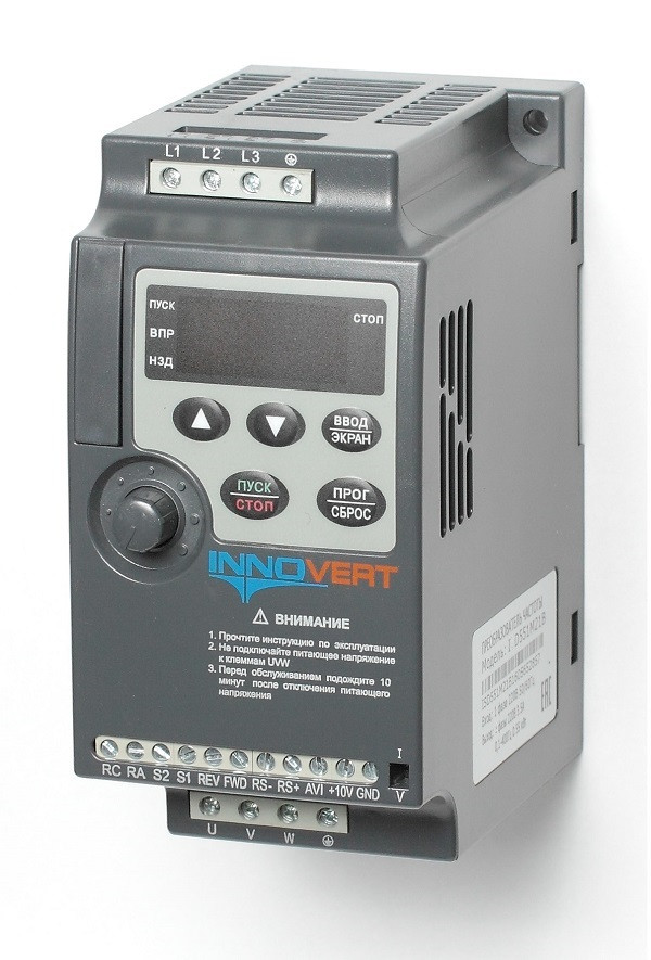 Купить Частотный преобразователь 1 фаза, 220 V, 0,75 кВт INNOVERT серии ...