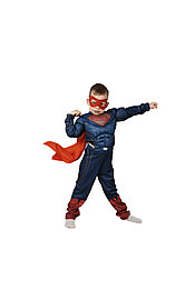 Костюм Супермен, темный M (110-125)