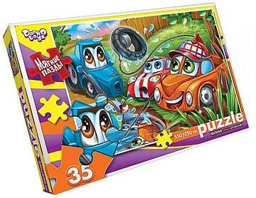 Пазлы 35 эл.мягк " Машинки" Данко Тойз Danko toys Украина Мягкие пазлы 35 элементов S35-09 "Рыбалка" - Danko T