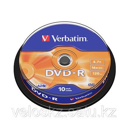 Диск DVD-R Verbatim (43523) 4.7GB 10штук Незаписанный, фото 2