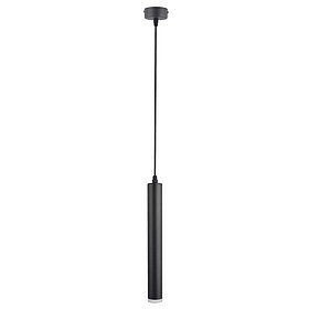 Цилиндрический, подвесной светильник черный 40 см