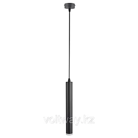 Цилиндрический, подвесной светильник черный 60 см