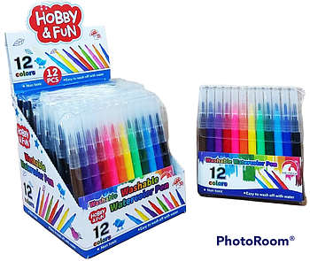 886-1 Watercolor pen 12pcs фломастеры для ручки аэрографии , цена за 1 пачку (12шт)