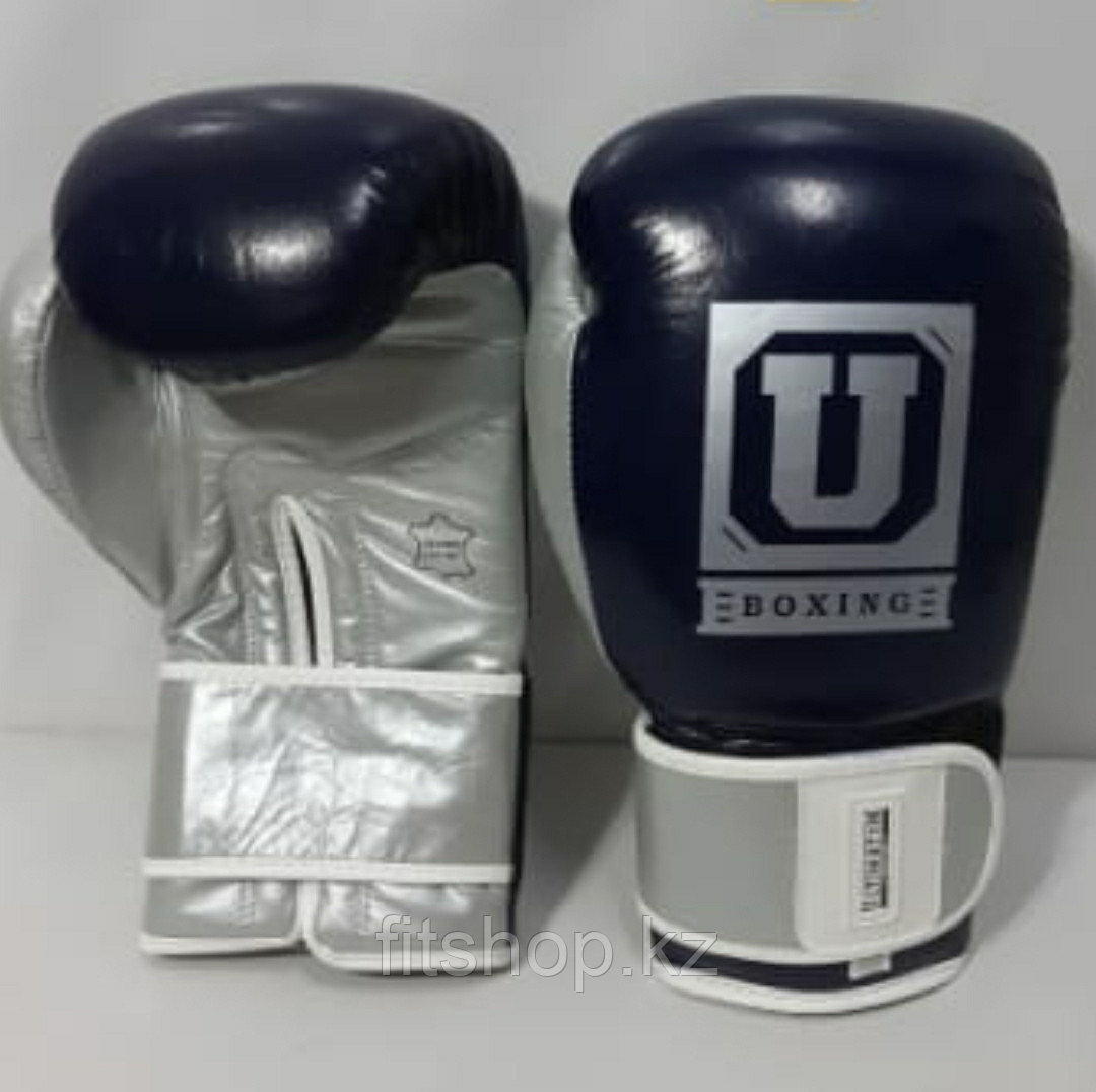 Боксерские перчатки  Ultimatum Boxing ( натуральная кожа )  цвет черный/серебро