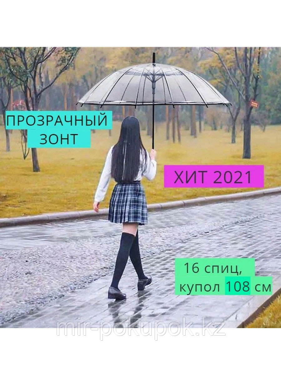 Зонтик-трость «Прозрачный купол»