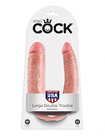 Двусторонний фаллоимитатор PipeDream King Cock U-Shaped Large Double Trouble, телесный