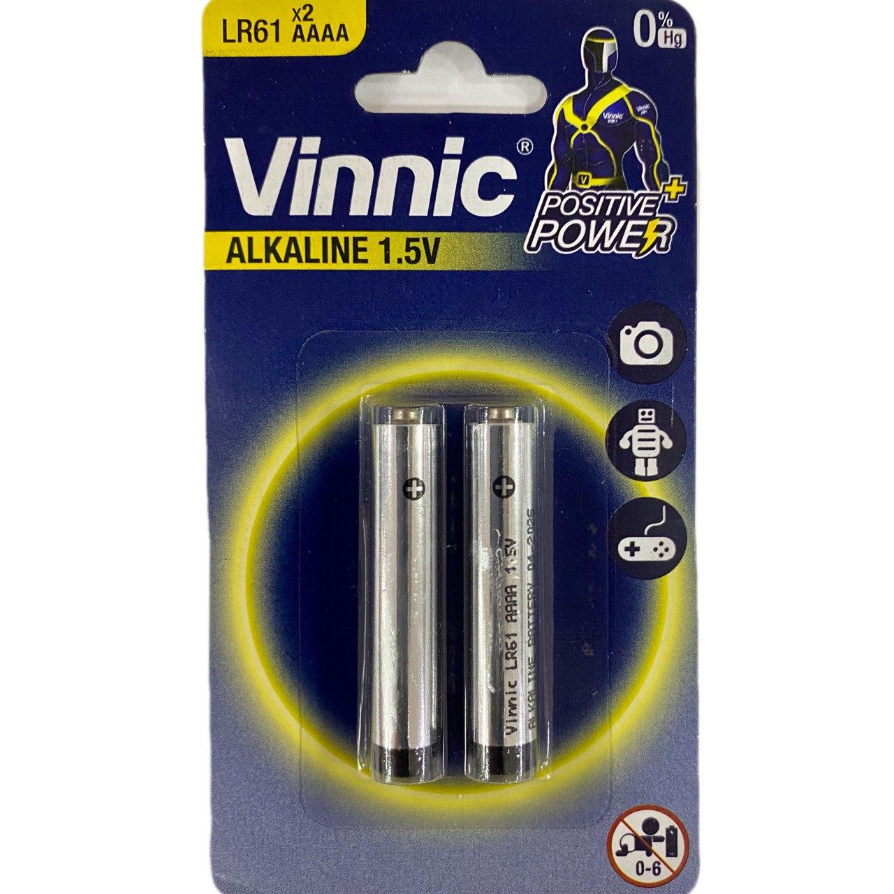 Батарейки Vinnic Alkaline AAAA/LR61 1.5V, 2шт - фото 1 - id-p94741543