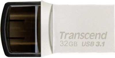 USB Flash карта Transcend JetFlash 890S 32Gb серебристый