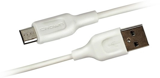 Кабель CROWN USB - micro USB 1 м CMCU-004M белый - фото 1 - id-p94748860