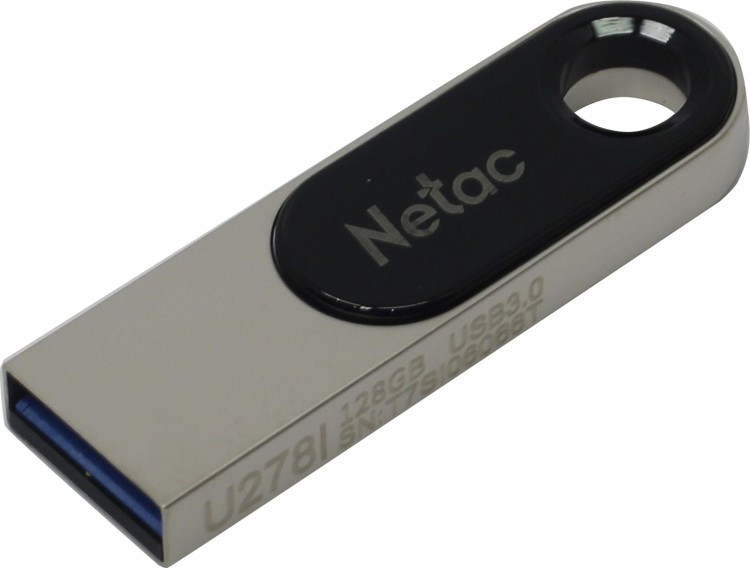 USB Flash карта Netac U278 128GB черный-серебристый