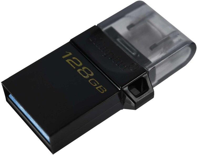 USB Flash карта Kingston OTG DTDUO3G2 128Gb черный