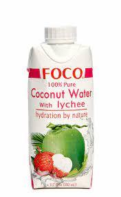 Кокосовая вода со вкусом личи FOCO 330 мл