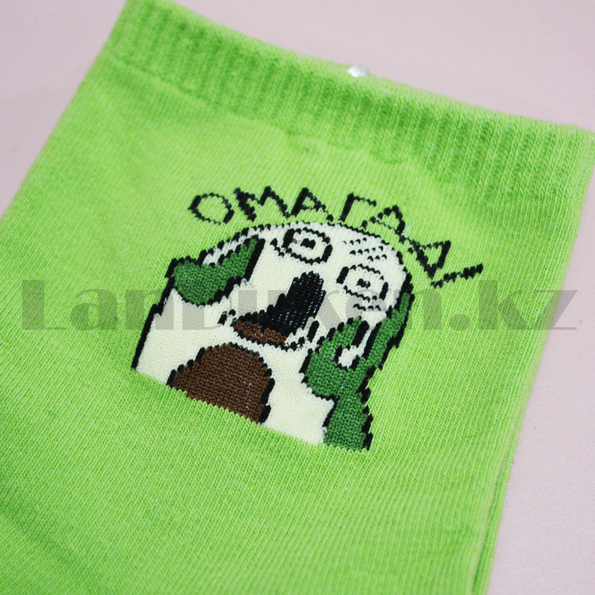 Носки женские хлопковые рисунком Авокадо 36-41 размер CH71138 светло-зеленые - фото 3 - id-p94751378