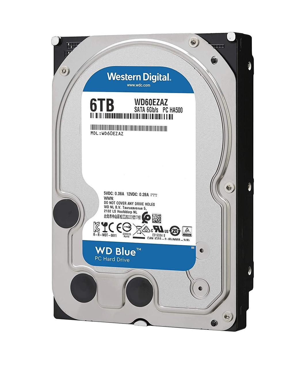 Жёсткий диск HDD 6 Tb Western Digital Blue WD60EZAZ 3.5" 5400rpm 256Mb