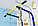 Шведская стенка ROMANA DSK Пристенный с массажными ступенями синий-желтый, фото 3