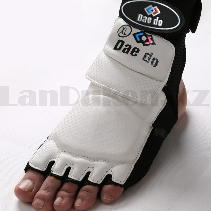 Защита стопы носки-футы для тхэквондо на липучках Dae do белые Размер ХL - фото 2 - id-p94802454