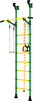 Шведская стенка ROMANA DSK Распорный с регулировкой, с массажными ступенями зеленый-желтый