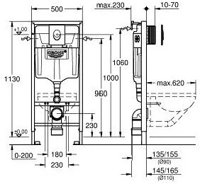 Рамная инсталляция Grohe Rapid SL 38722001 - фото 2 - id-p94788518