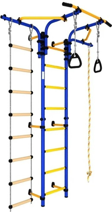 Шведская стенка ROMANA Карусель S5 синий-желтый