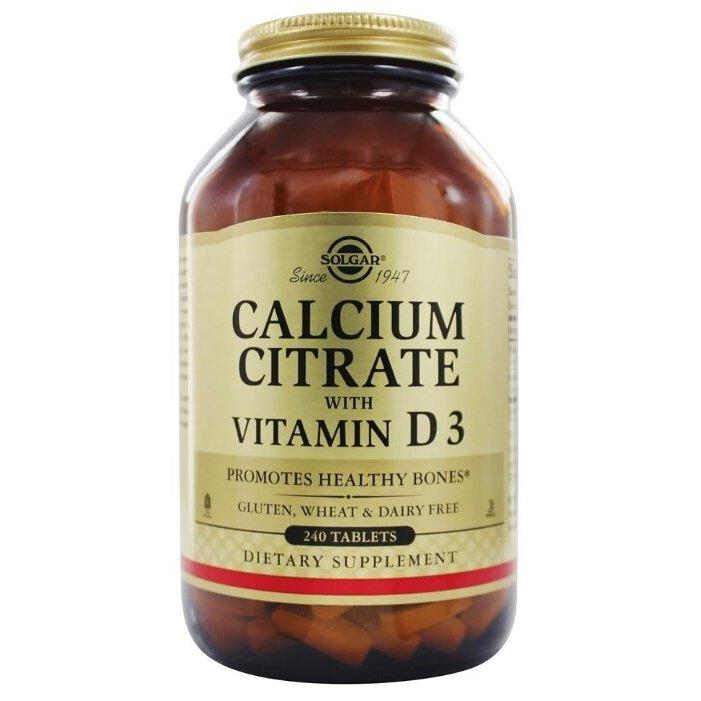 Витамины Solgar Calcium Citrate with Vitamin D3 240 таб - фото 1 - id-p94831720