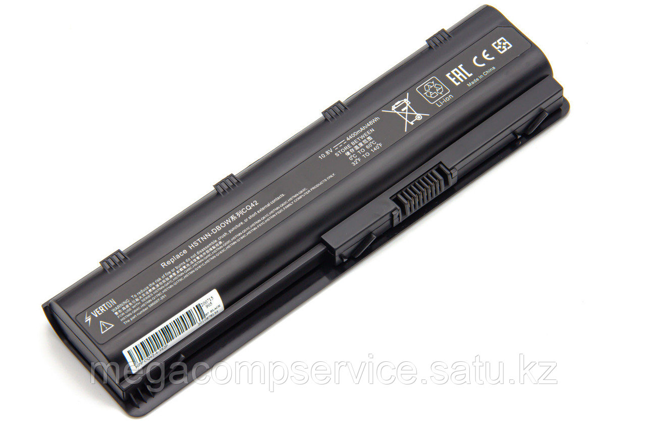 Аккумулятор для ноутбука HP/ Compaq G6/ CQ42 (MU06)/ 10,8 В (совместим с 11,1 В)/ 4400 мАч, Verton