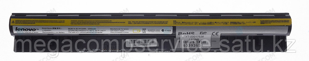 Аккумулятор для ноутбука Lenovo S400 (L12S4Z01)/ 14,4 В (совместим с 14,8 В)/ 2200 мАч, черный - фото 1 - id-p94831931