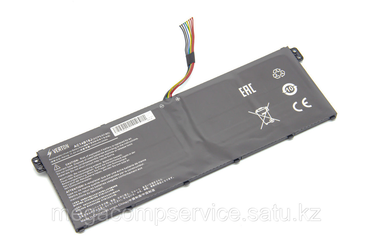 Аккумулятор для ноутбука Acer Aspire A315 (AC14B18J)/ 11.4 В/ 2200 мАч, Verton