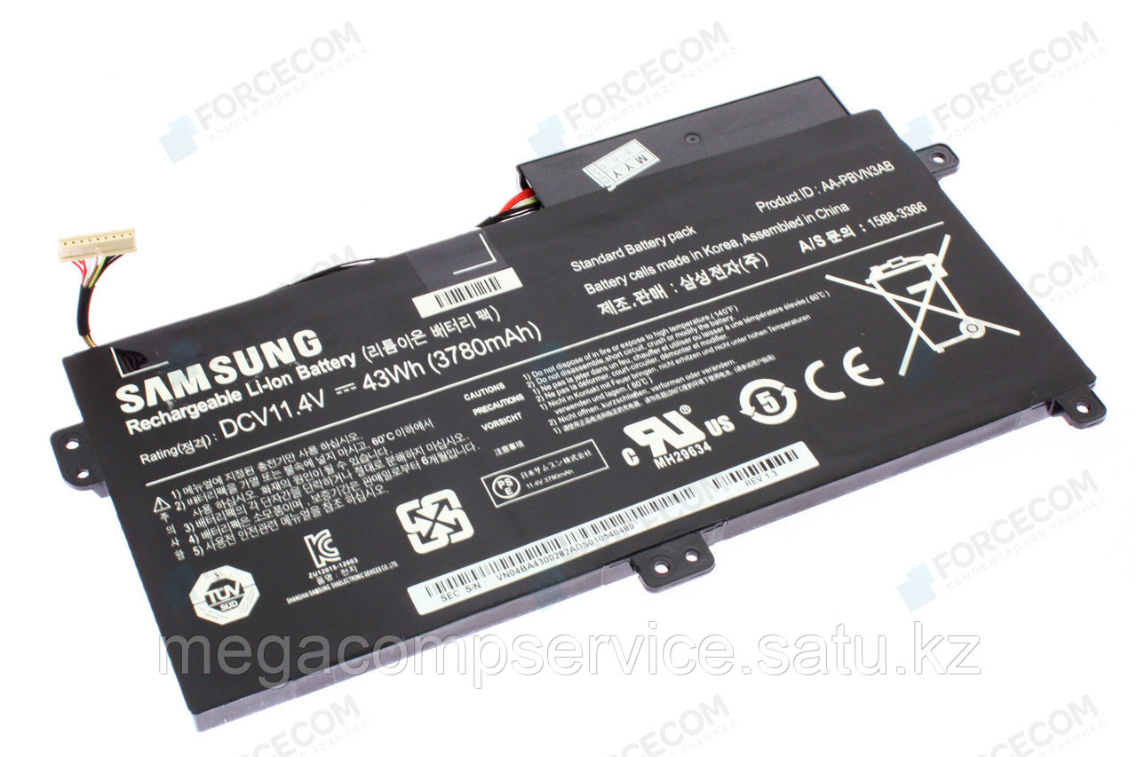 Аккумулятор для ноутбука Samsung ATIV Book 4/ Book 5 (NP370R4E)B/ 11,1 В/ 3780 мАч, черный, ORIGINAL.