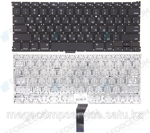Клавиатура для ноутбука Apple MacBook Air A1369/ A1466, RU, маленький Enter, подсветка, черная, фото 2