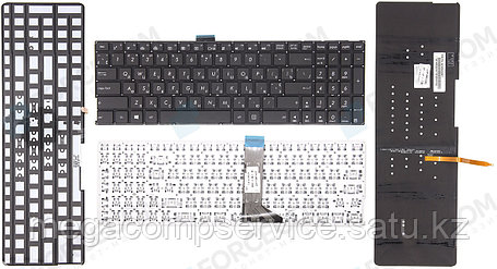 Клавиатура для ноутбука Asus K501, RU, подсветка, черная, фото 2