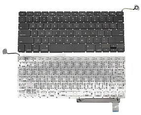 Клавиатура для ноутбука Apple MacBook PRO A1286, ENG, для подсветки, горизонтальный Enter, черная