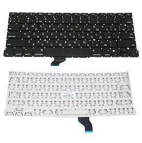 Клавиатура для ноутбука Apple MacBook PRO A1502, RU, маленький Enter, для подсветки, черная